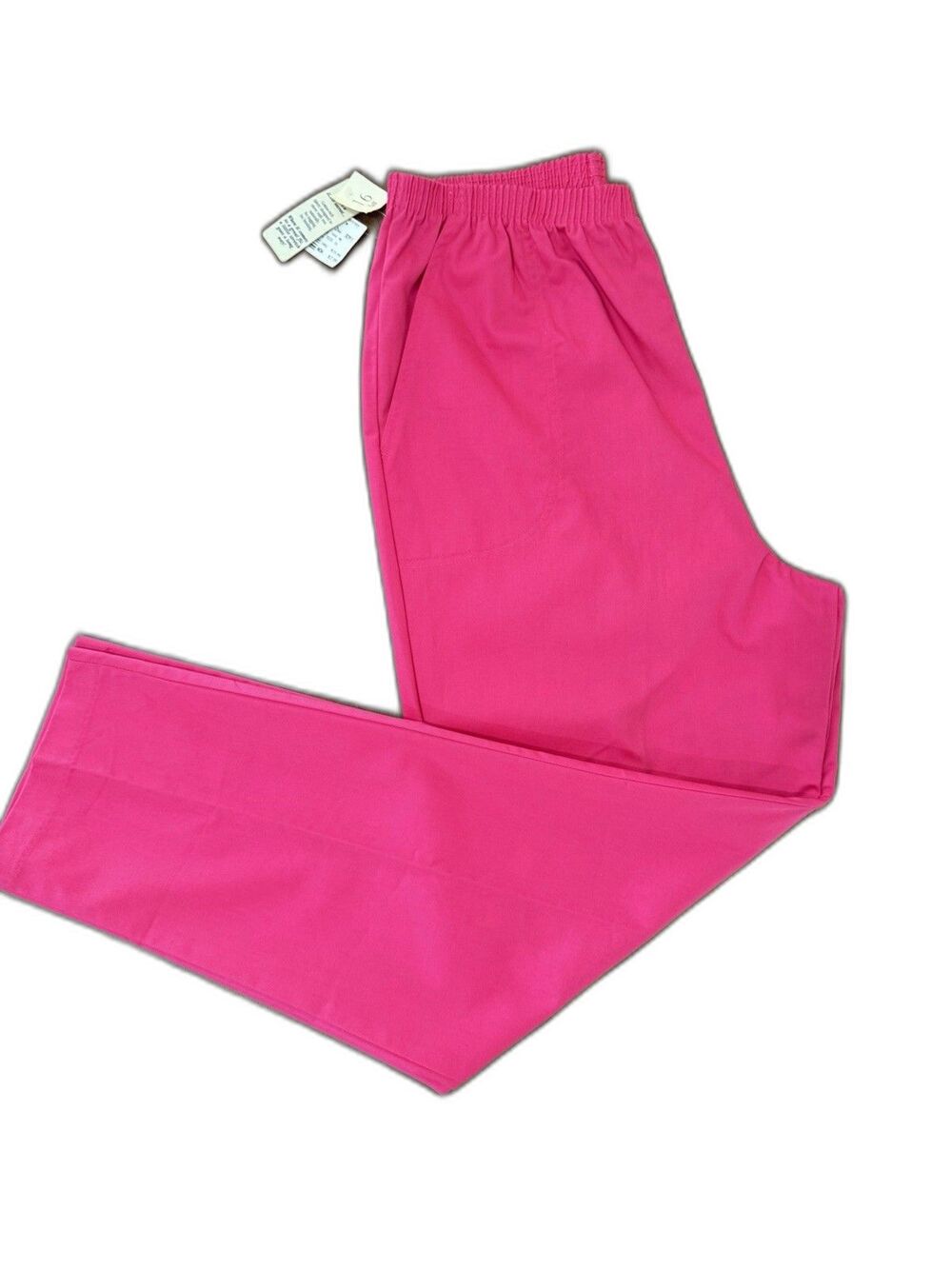 Vintage 90s Cabin Creek Pink Pull On Pants Tall 16T Stretch Cotton JCPenney NWT
